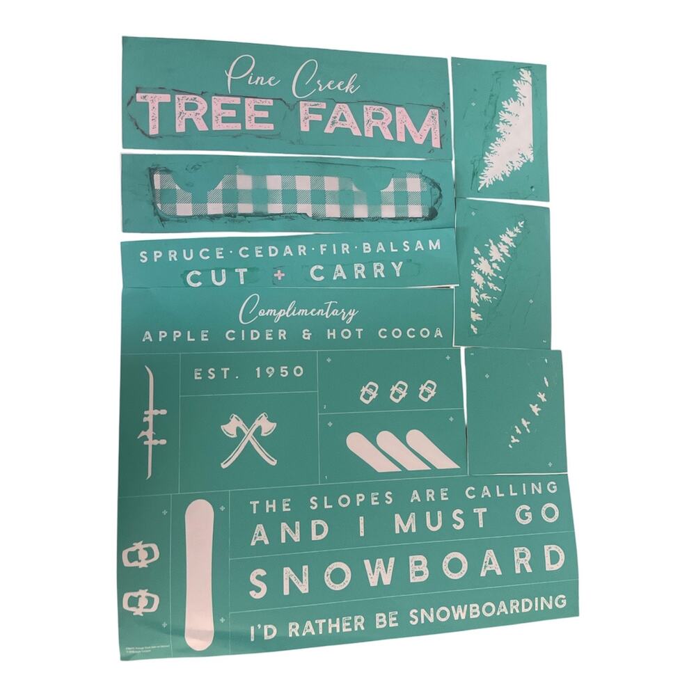 Chalk Couture 24 x 18 Vintage Truck Winter Add On Reusable Transfer